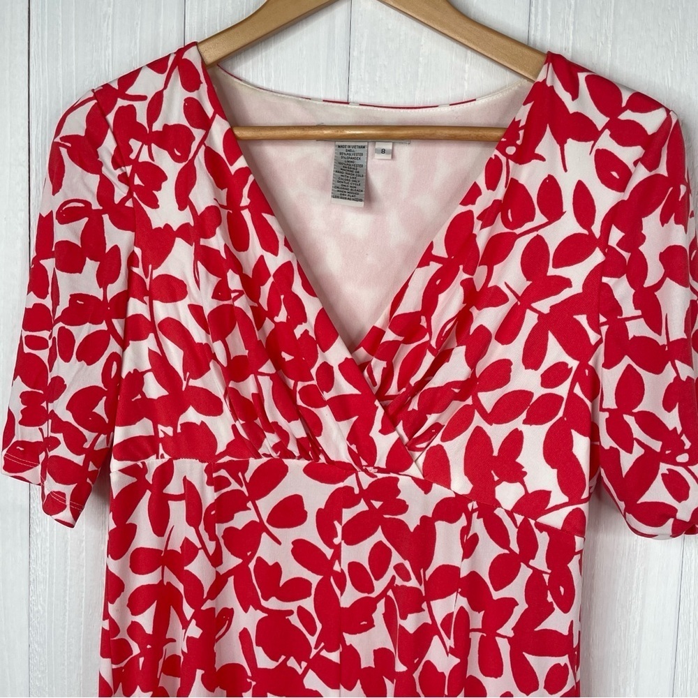 Maggy London Floral Orange/White Dress - Picture 3 of 5